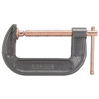 Vulcan JL27363 Heavy Duty C-Clamp, 4 In Max Opening Size, 1-3/4 In D Throat, Gray Steel Body