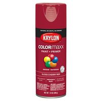 Krylon Gloss Cherry Red Enamel Spray Paint, 12 oz Can, 25 sq ft Coverage Area