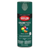 Krylon Gloss Hunter Green Enamel Spray Paint, 12 oz Can, Covers 25 sq ft