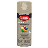 Krylon K05526007 Enamel Spray Paint Gloss Khaki 12 oz Can 25 sq-ft Coverage Area