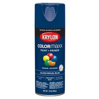 Krylon K05535007 Enamel Spray Paint, 12 oz Can, Gloss, Regal Blue