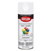Krylon Gloss White Enamel Spray Paint, 12 oz Can, 25 sq ft Coverage Area