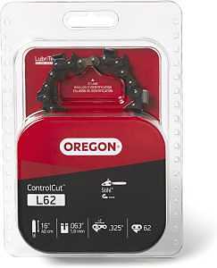 Oregon ControlCut Chainsaw Chain, 16 in L Bar, 0.325 in Pitch, 62-Link (L62)