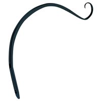 Landscapers Select GF-3023 Hanging Plant Hook, 9 In L, Steel, Black, Powder-Coated, Wall Mount