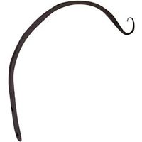 Landscapers Select GF-3041 Hanging Plant Hook, 12" L, Steel, Black, Powder-Coated, Wall Mount