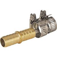 Landscapers Select GB91113L Hose Mender with Clamps, 5/8 in, Male, Brass and Silver