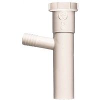 Plumb Pak PP66-14W Dishwasher Tailpiece, 1-1/2 In, 8 In L, Slip-Joint, Plastic