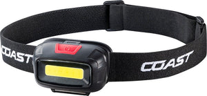 Coast FL13 Headlight, AAA Battery, LED Lamp, 250 Lumens, 68 ft Beam Distance, 13 hr Run Time, Black