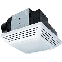 Air King Bathroom Exhaust Fan, 0.8 A, 120 V, 120 CFM, 5 Sones, LED Lamp, 4" Duct, White (BFQL120)