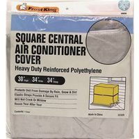 Frost King Air Conditioner Cover, 34" L x 34" W, 9 Mil Thick, Polyethylene, Silver