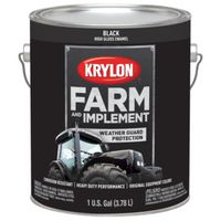 Krylon K01962008 Farm and Implement Paint, 1 Gal, Gloss Black Liquid