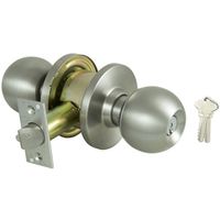 ProSource Stainless Steel Entry Knob, SC1 Keyway, Grade 2 (C360BV-PS)