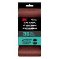 3M Sanding Belt, 4" W x 24" L, 36 Grit, Aluminum Oxide Abrasive