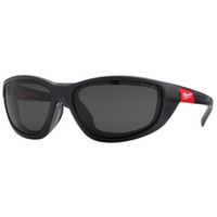 Milwaukee 48-73-2045 Polarized Performance Safety Glasses, Black Lens, Black/Red Frame