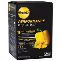 Miracle-Gro Performance Organics All-Purpose Plant Nutrition, 1 lb Box, Solid, 11-3-8 N-P-K Ratio