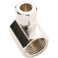 Plumb Pak PP76PCLF Adapter, 1/2" x 3/8" FIP x Compression, Chrome Connector Angle