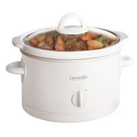 Crock-Pot Slow Cooker, 3 Qt Capacity, Manual, Stainless Steel/Stoneware, Silver