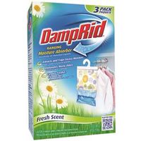 DampRid FG83FSSB Hanging Moisture Absorber, 15.4 oz Box, Solid, Fresh, Odorless