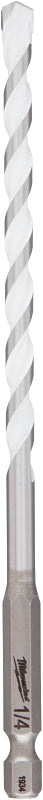 Milwaukee SHOCKWAVE 48-20-8886 Drill Bit, 1/4 in Dia, 6 in OAL, Multi-Material, Twist Flute, 1/4 in Dia Shank, Hex Shank