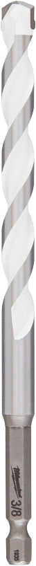 Milwaukee SHOCKWAVE 48-20-8890 Drill Bit, 3/8 in Dia, 6 in OAL, Multi-Material, Twist Flute, 1/4 in Dia Shank, Hex Shank