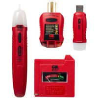 GB GK-5 Electrical Tester Kit, 4-Piece, Plastic, Red Household
