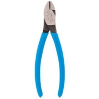 Channellock E Diagonal Lap Joint Cutting Plier, 6.01 in OAL, Blue Dipped Handle, 3/4 in W Jaw