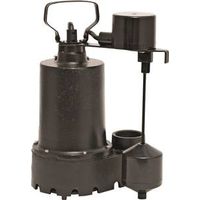 Superior Pump Sump Pump, 46 GPM, 4.1 A, 120 V, 0.33 HP, 1-1/2" Outlet, Cast Iron