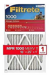 Filtrete 9801-4 Air Filter, 16" L x 25" W, MERV 11, 1000 MPR