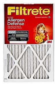 Filtrete 9802-4 Non-Electrostatic Pleated Air Filter, 20" L x 20" W, 1" Thick, MERV 11, 1000 MPR