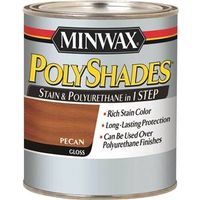Minwax Waterbased Polyurethane Stain, Gloss, Liquid, Pecan, 0.5 Pt Can