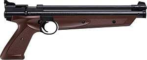 Crosman American Classic Series P1377BR Air Pistol, 0.177 in Caliber, 695 fps, Rifled Barrel, Bolt Action Trigger