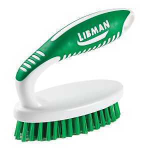 Libman 15 Small Scrub Brush, 4-1/4 in W, 5-1/4 in OAL, Polymer, Green