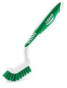 Libman 18 Tile and Grout Brush, 3-1/2 in W Brush, 9.88 in OAL, Green/White