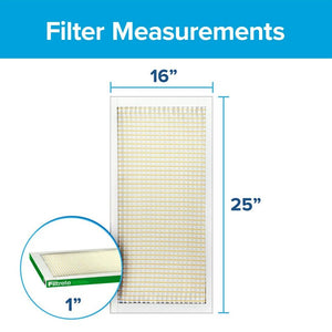 Filtrete 701-4 Pleated Air Filter, 25 in L x 16 in W, 8 MERV, 700 MPR, Fiberglass Frame