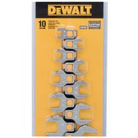 DEWALT DWMT75425OSP Crowsfoot Set, Polished Chrome Vanadium 3/8in Drive 10P