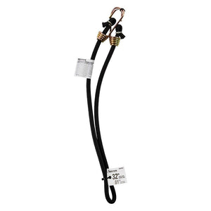 Keeper A06182Z Heavy-Duty Bungee Cord, 32" L, Rubber, Black, Hook End