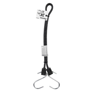 Keeper A06224Z Tarp Strap, 24 in L, EPDM, Black, S-Hook End