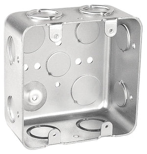 Southwire Switch Box, 2-Gang, 12 Knockout, Steel, Silver, Galvanized (mgsb-2)