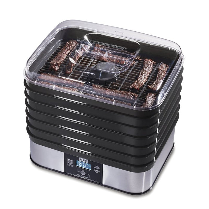 Weston 75-0401-W Digital Food Dehydrator, 500 W, 6-Tray, Black, 13-1/2 in W x 10-1/2 in D x 11 in H