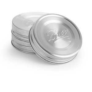 Ball Non-Canning Lid, Regular Mouth, Stainless Steel, 3/PK