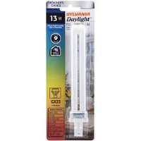 Sylvania 20404 Compact Fluorescent Bulb, T4 Lamp, GX23 Base, 800 Lumens, 5000K Daylight Light