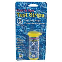 Pool Test Strips, 5 Factors, 60 Count