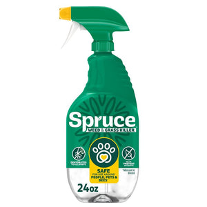 Spruce 810121300418 Weed and Grass Killer, Liquid, Spray Application, 24 oz Bottle