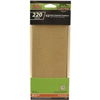 Gator Sanding Sheet, 3-2/3" W x 9" L, 220 Grit, Extra Fine, Aluminum Oxide, Paper Backing