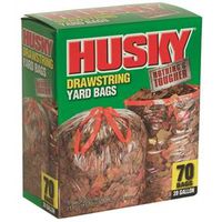 Husky HK39DS070C-M Yard Bag, 39 Gal Capacity, Clear, 32CT