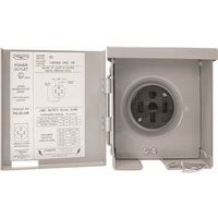 Connecticut Electric PS-54-HR Power Outlet, 50A, Steel, RV Power Outdoor