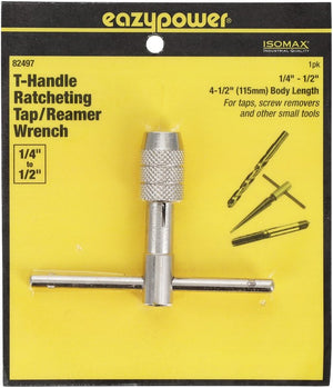 Isomax 82496 Tap and Die Wrench, #0 to 1/2 in Tap/Die, T Handle