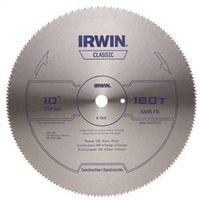 Irwin 11870 Circular Saw Blade, 10" Dia, 180 Teeth, HCS Cutting Edge, Wood
