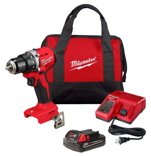 Milwaukee Cordless Drill/Driver Kit with Battery, Charger & Carrying Bag 18V 1/2IN
