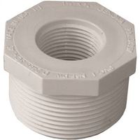 IPEX Reducing Bushing, 1-1/2" x 3/4", MPT x FPT, White, SCH 40, 150 PSI